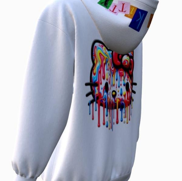 NEW Sanrio Hello Kitty Pullover Graphic Hoodie Girls Junior Sizes SM MD LG XL. - Picture 2 of 4